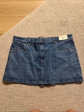 Abercrombie & Fitch Studded Denim Skirt